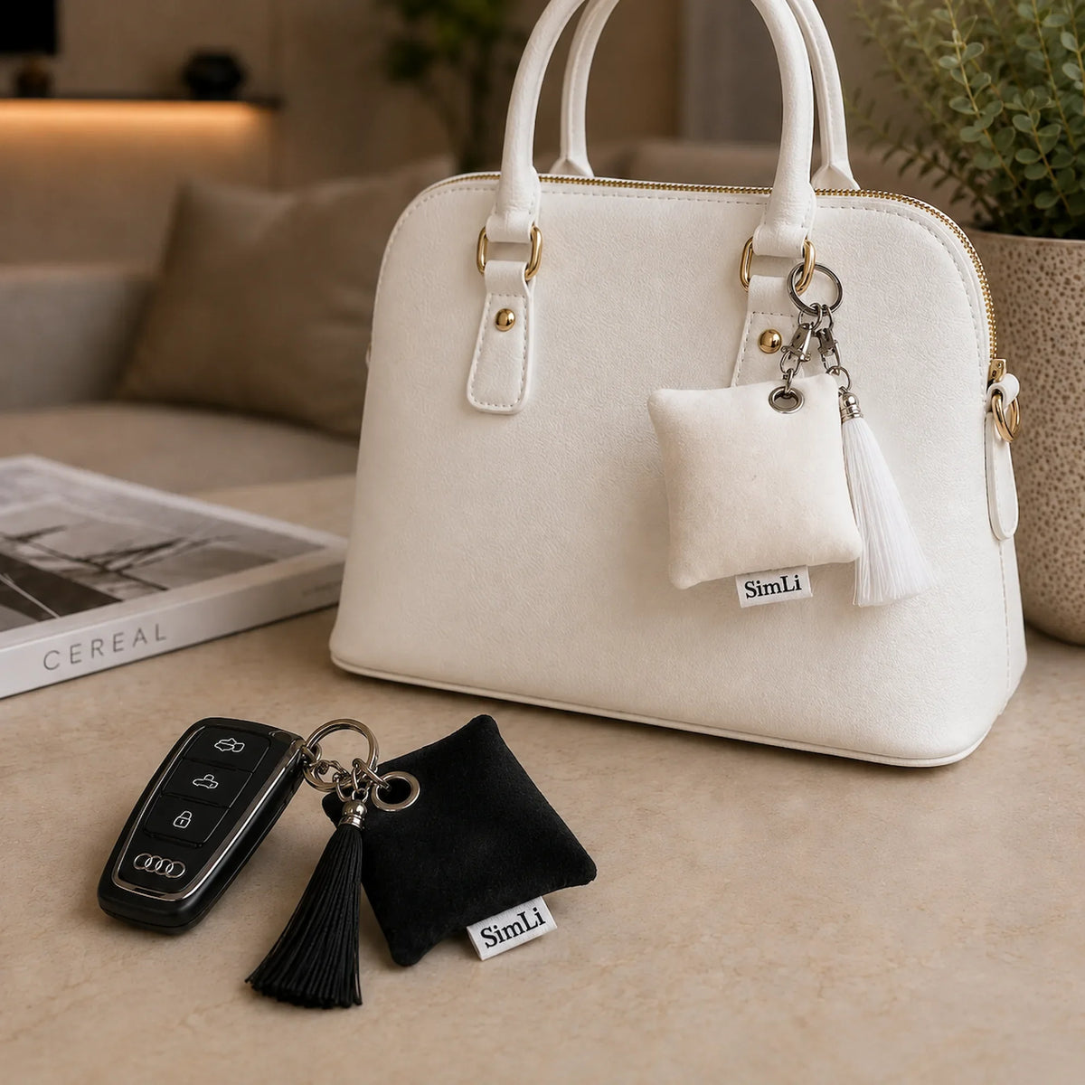 Llaveros y accesorios para bolsos