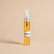 Frasco de 5 ml de la fragancia textil Santorini de SimLi con líquido visible sobre fondo beige