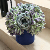 Flores artificiales con rosas y crisantemos Jardín de Jade para decoración del hogar